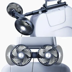 Car Fan for Backseat for Kids,Usb Powered Car Seat Fans for Baby [Extender Arm Comes with Car Charger] 360Rotatable Cooling Venty for Back Seat,Quiet Carseat Fan that Blow Cold Air for Truck Rear-mounted fan for childrens safety