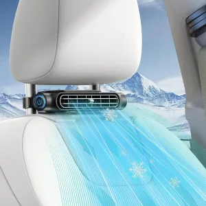 Car Fan for Driver and Passenger's Seat - Mini Portable USB Backseat Cooling Fan Kids Baby Quiet headrest Neck Fan Accessories with 3 Adjustable Wind Speeds Car Seat Headrest Cooling Fan for All Cars Rear-mounted fan for childrens safety