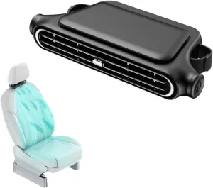 Car Fan for Driver and Passenger's Seat,Car Seat Fans for Backseat Kids Baby Rear Facing,with 3 Adjustable Wind Speeds,Portable Usb Headrest Cooling Fan for Vehicle Jeep Van RV Truck (Black) Rear-mounted fan for childrens safety