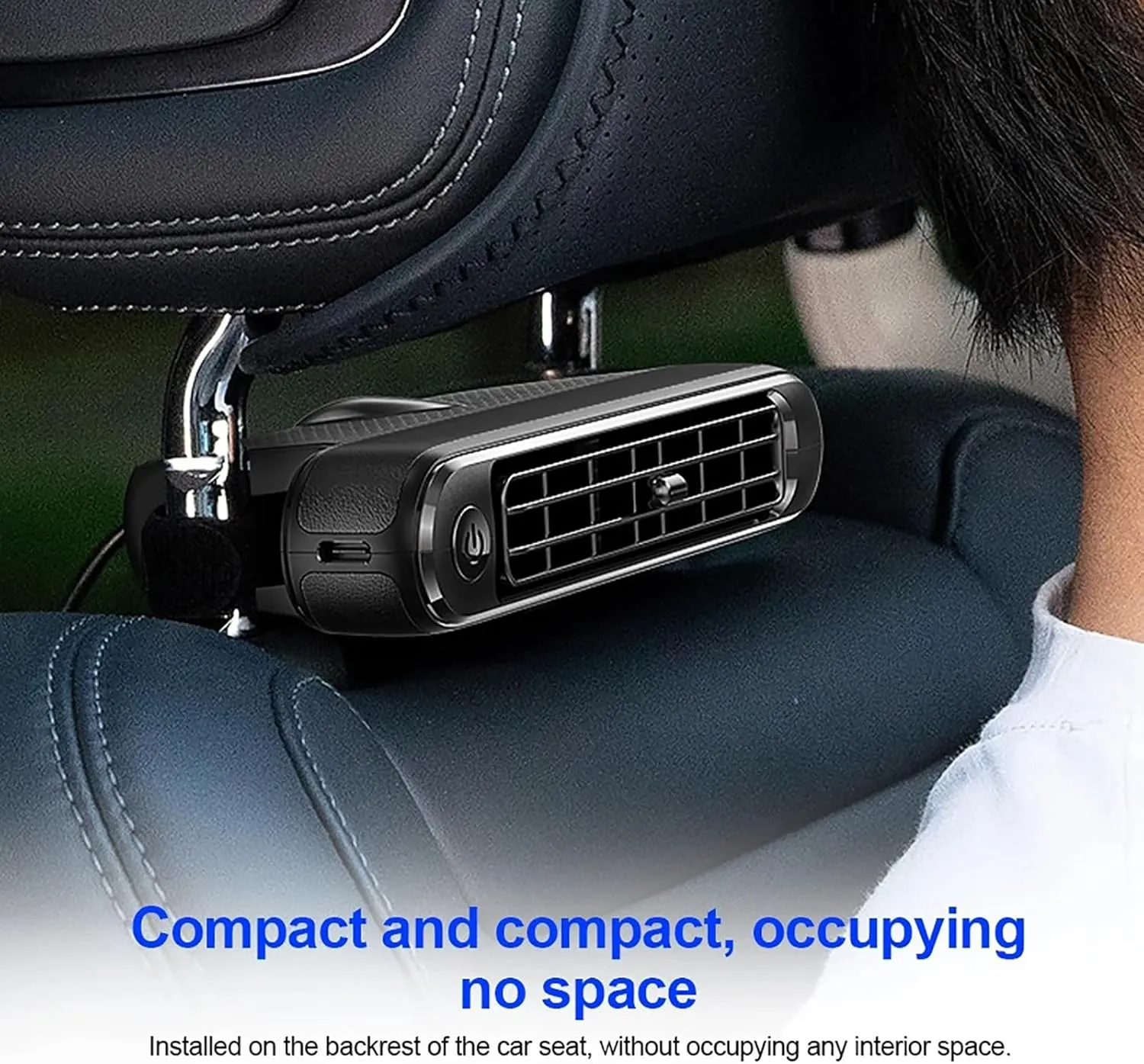 Car Fans for Backseat for Kids, 2025 USB Car Seat Fan Headrest, Portable Car Seat Air Conditioner with 3 Speeds, Rear Facing Car Seat Fan Cool Your Car Without Ac for Front & Back Seats (B)