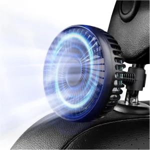 Car Fans for Backseat Kids, 3in1 Car Fans that Blow Cold Air, Cooling USB Back Seat 3 Speed 360 Degree Rotatable Headrest Fan, Adjustable Clip Vehicles Rear Seat Air Fan for Sedan SUV RV Rear-mounted fan for childrens safety