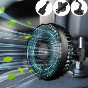 Car Fans for Backseat Kids  3in1 Portable Car Fan That Blows Cold Air, USB Powered 3-Speed Cooling Fan with 360 Rotatable Headrest Clip, Car Fans with 3 Mounting Holders for Sedan, SUV, RV Rear-mounted fan for childrens safety