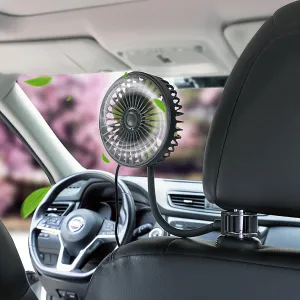 Car Fans for Backseat Kids, Car Fans That Blow Cold Air, Cooling USB Car Fan for Back Seat, Headrest 3 Speed 360 Degree Rotatable Head, Vehicles Rear Seat Air Fan for Sedan SUV RV Rear-mounted fan for childrens safety