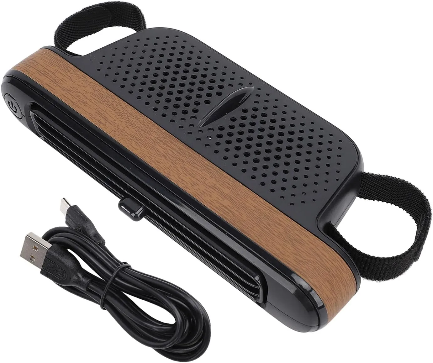 Car Fans Seat Cooling Fans Blow Cold Air Backseat Car Fans Portable Car Fans 3 Speeds Bladeless USB Car Headrest Fan for Back Seat for Kids for Cars 6.88 (Wood Grain) Rear-mounted fan for childrens safety