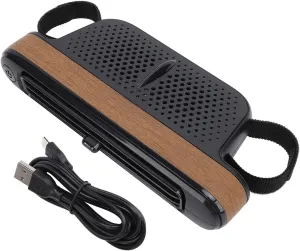 Car Fans Seat Cooling Fans Blow Cold Air Backseat Car Fans Portable Car Fans 3 Speeds Bladeless USB Car Headrest Fan for Back Seat for Kids for Cars 6.88 (Wood Grain) Rear-mounted fan for childrens safety