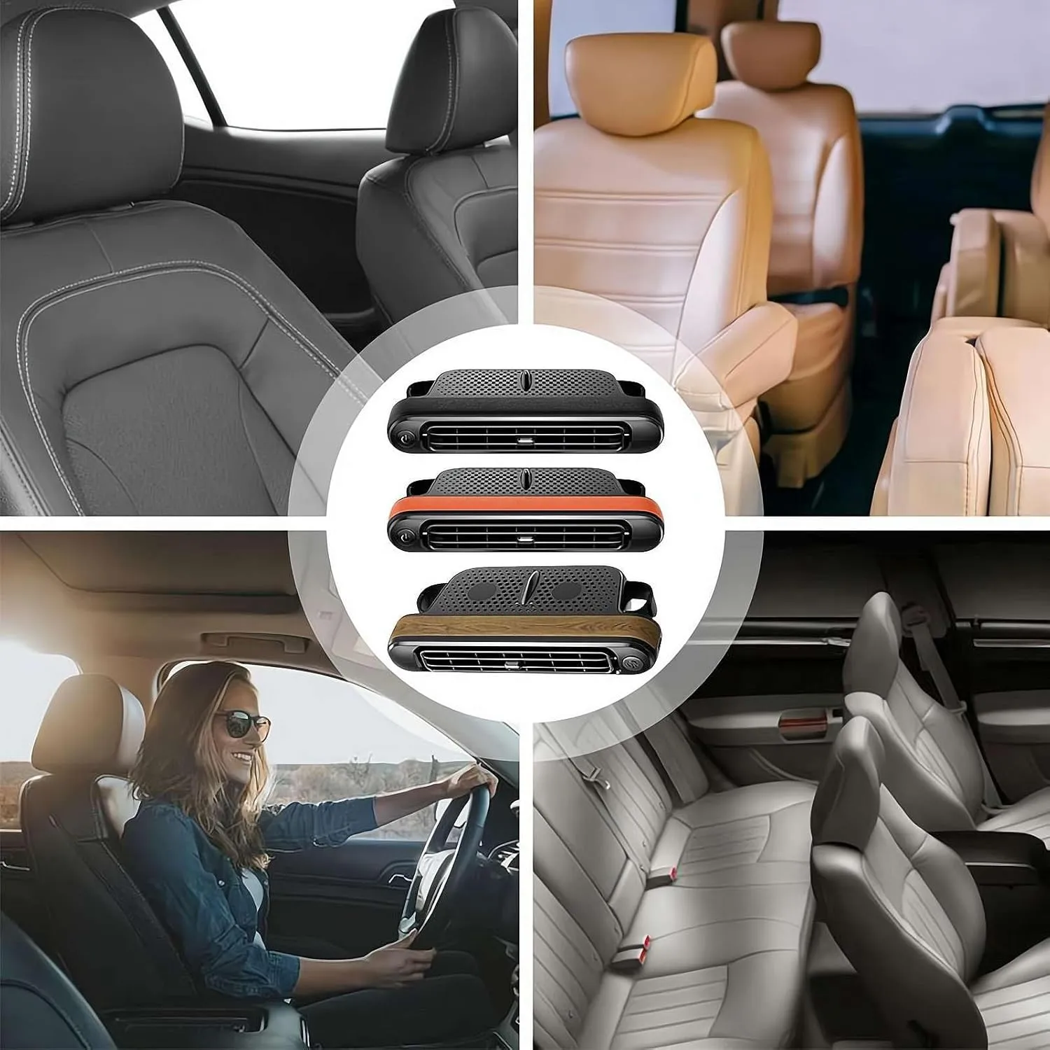 Car Fans That Blow Cold Air,Electric Car Seat Fan for Rear Seat Passenger, 3 Wind Speeds Space-Saving, Portable Car Fans for Back Seat for Kids for Sedan SUV Truck, onesize