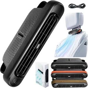 Car Seat Cooling Fan - USB Car Backseat Fan, 3 Speeds Portable Car Headrest Fan for Front and Rear Seats, Upgrade Space-Saving Car Fan for Sedans, SUVs, RVs, and Mini Cars Rear-mounted fan for childrens safety