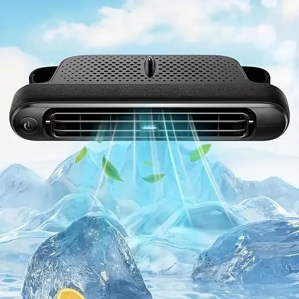 Car Seat Fan - USB Plug-In Dual Turbo High Wind Power Car Interior Rear Pillow Car Fans, 3 Speed Separate Controlled Quiet, Kids Portable Backseat Fan for All Vehicle Jeep Van Truck (Black)