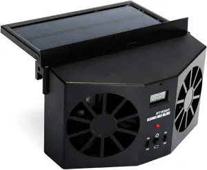 Car Solar Powered Exhaust Fan,Air Flow Window Fans,Solar Powered Exhaust Fan 2W (Black) Solar-powered car fan for ventilation