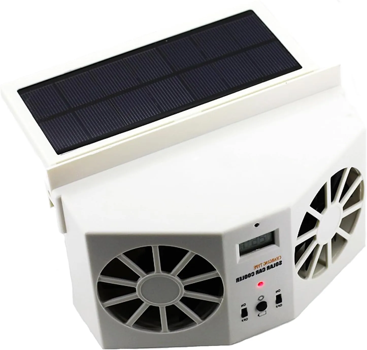 Car Solar Powered Exhaust Fan,Air Flow Window Fans,Solar Powered Exhaust Fan 2W (White) Solar-powered car fan for ventilation
