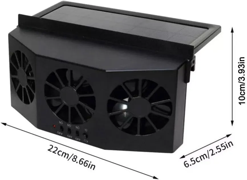 Car Window Solar Exhaust Fan,2024 New Solar Powered Ventilation Fan,Car Solar Powered Window Exhaust Fan,Car Air Purifier,Car Solar Power Air Vent Radiator Fans for Backseat or Frontseat