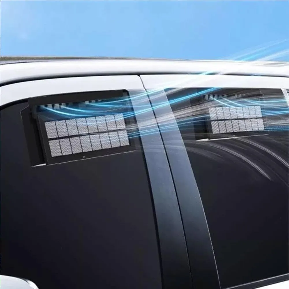Car Window Solar Exhaust Fan,2024 New Solar Powered Ventilation Fan,Car Solar Powered Window Exhaust Fan,Car Air Purifier,Car Solar Power Air Vent Radiator Fans for Backseat or Frontseat