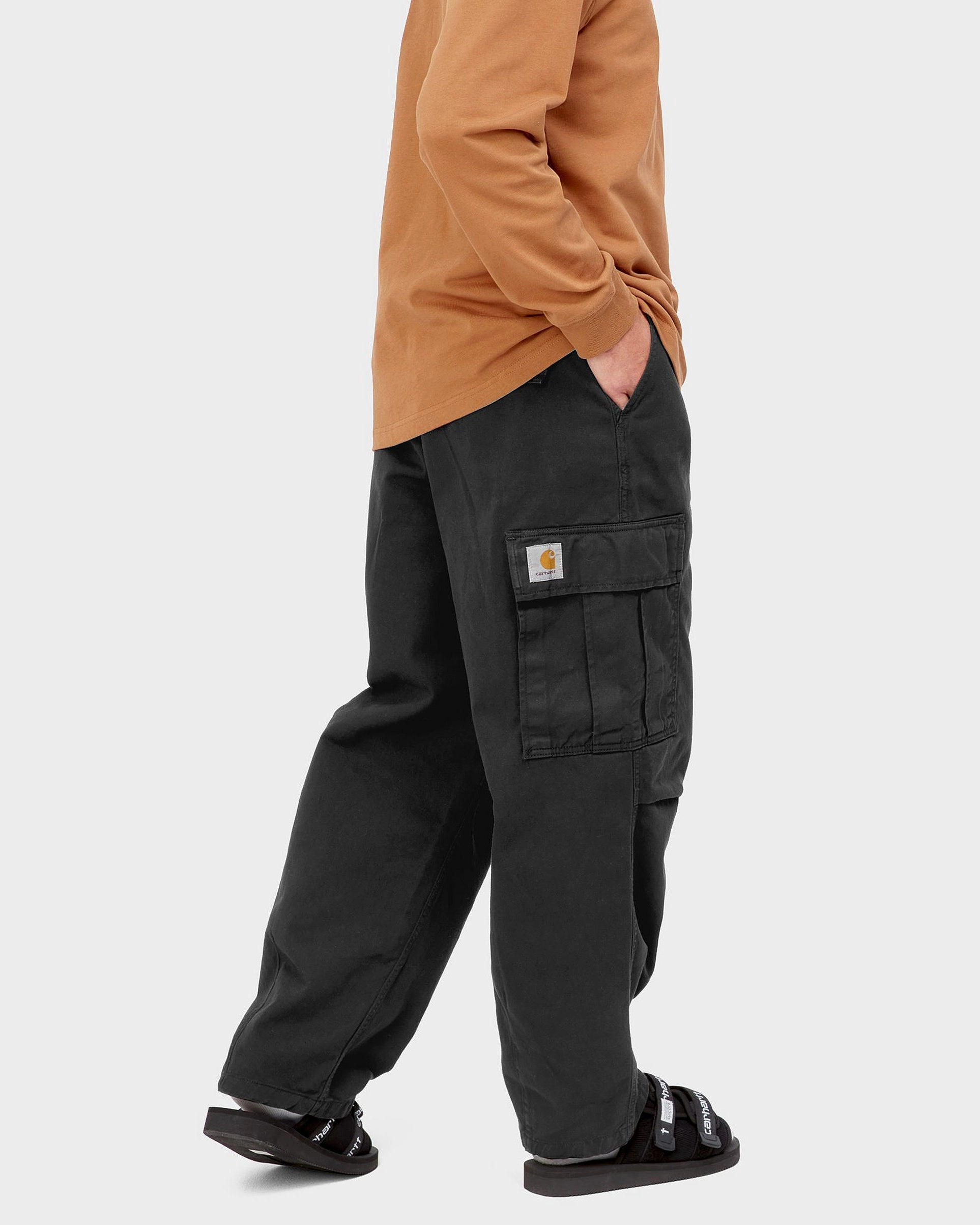 Carhartt WIP Cole Cargo Pant - Black Garment Dyed