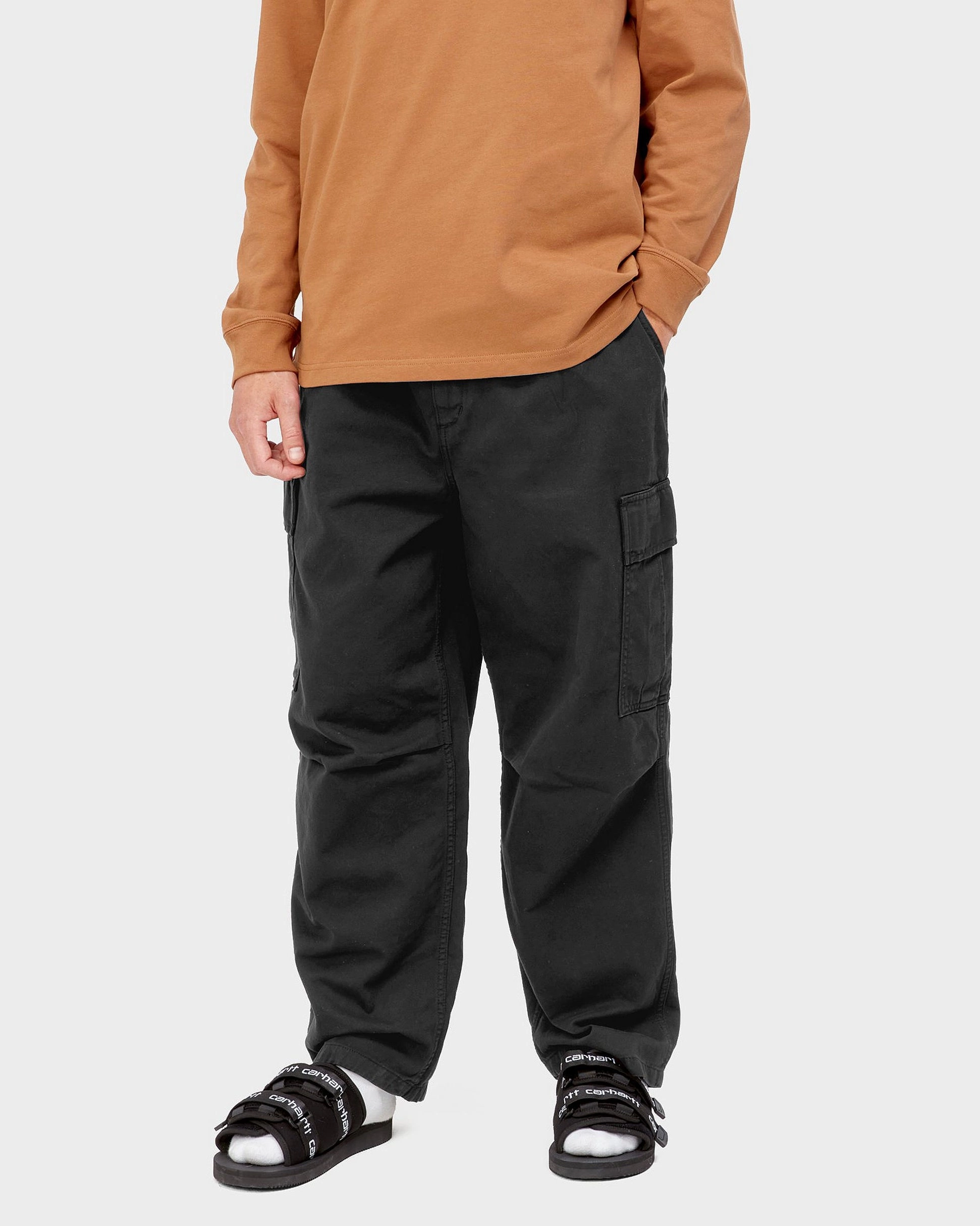 Carhartt WIP Cole Cargo Pant - Black Garment Dyed