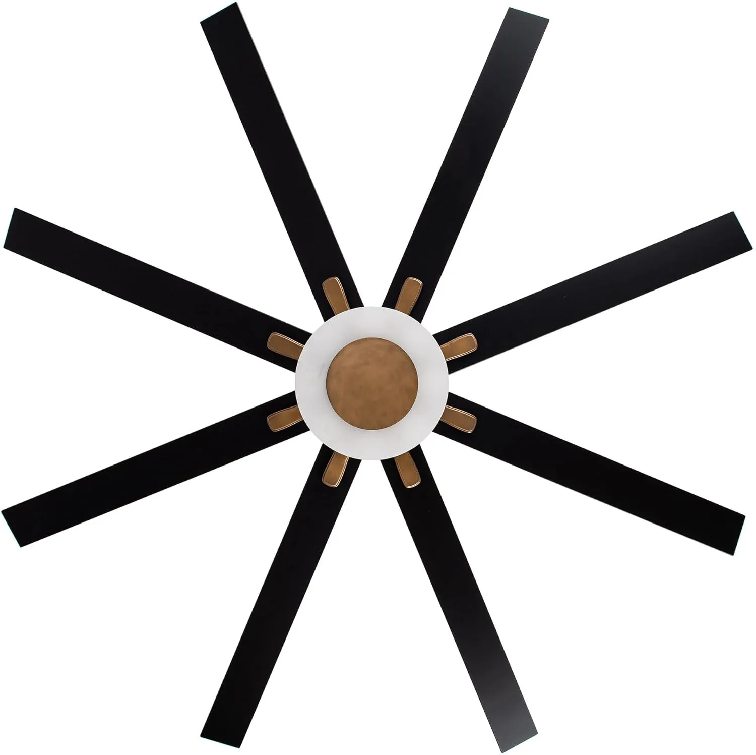 Ceiling Fans with Lights and Remote, 65 Inch Brass Ceiling Fan with Light Rustic Black Outdoor Ceiling Fans for Patios Covered, Dimmable LED, 6 Speeds, Reversible DC Motor, Ventilador de Techo con Luz