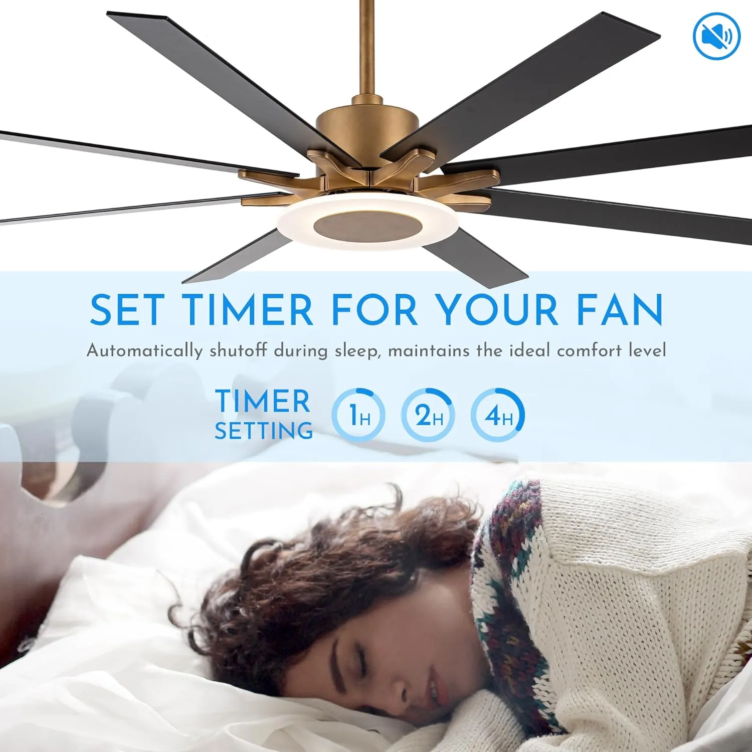 Ceiling Fans with Lights and Remote, 65 Inch Brass Ceiling Fan with Light Rustic Black Outdoor Ceiling Fans for Patios Covered, Dimmable LED, 6 Speeds, Reversible DC Motor, Ventilador de Techo con Luz