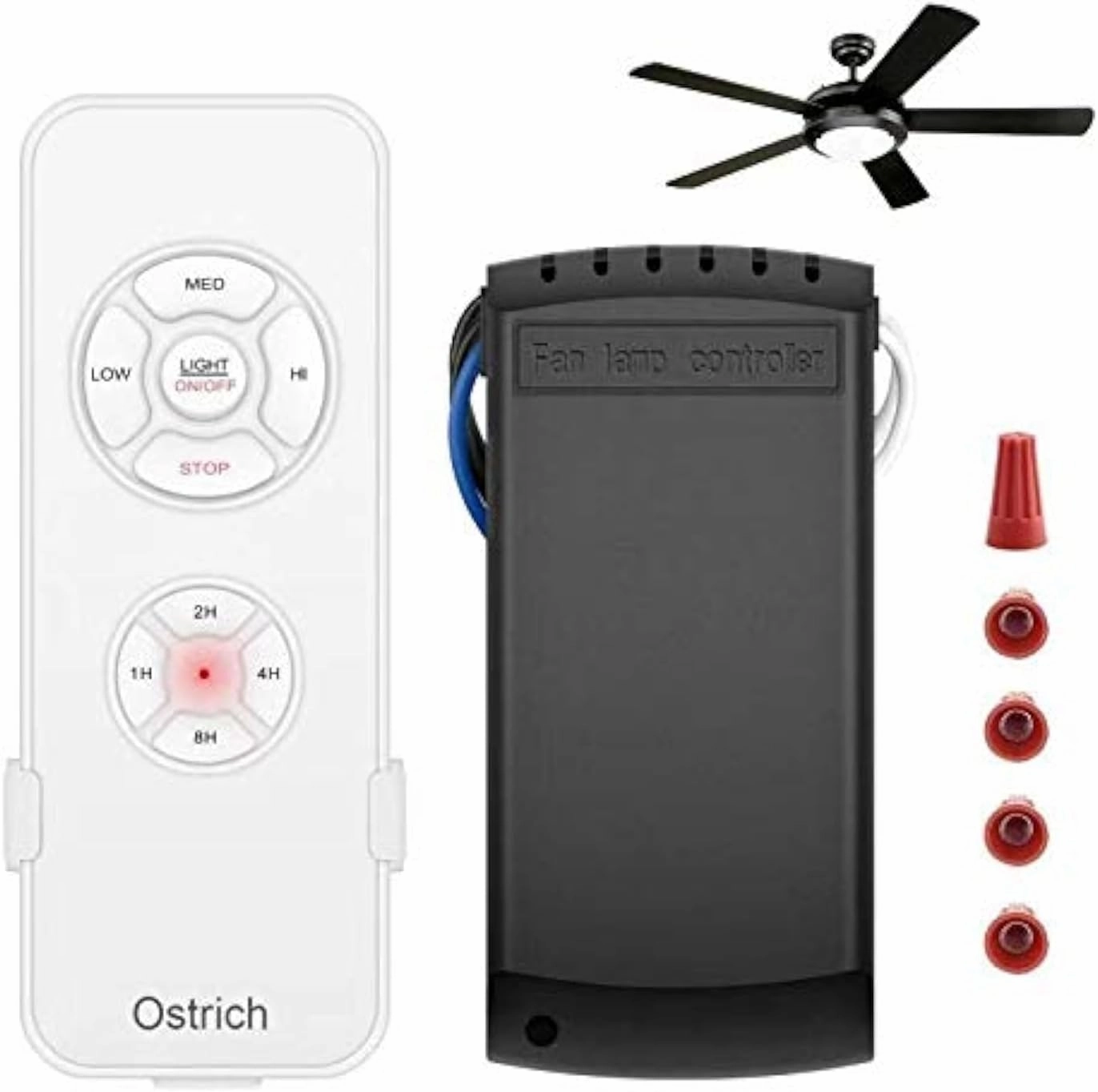 Ceiling Fan Remote Control Kit, Timing Wireless Remote Control App-controlled remote fan for convenience