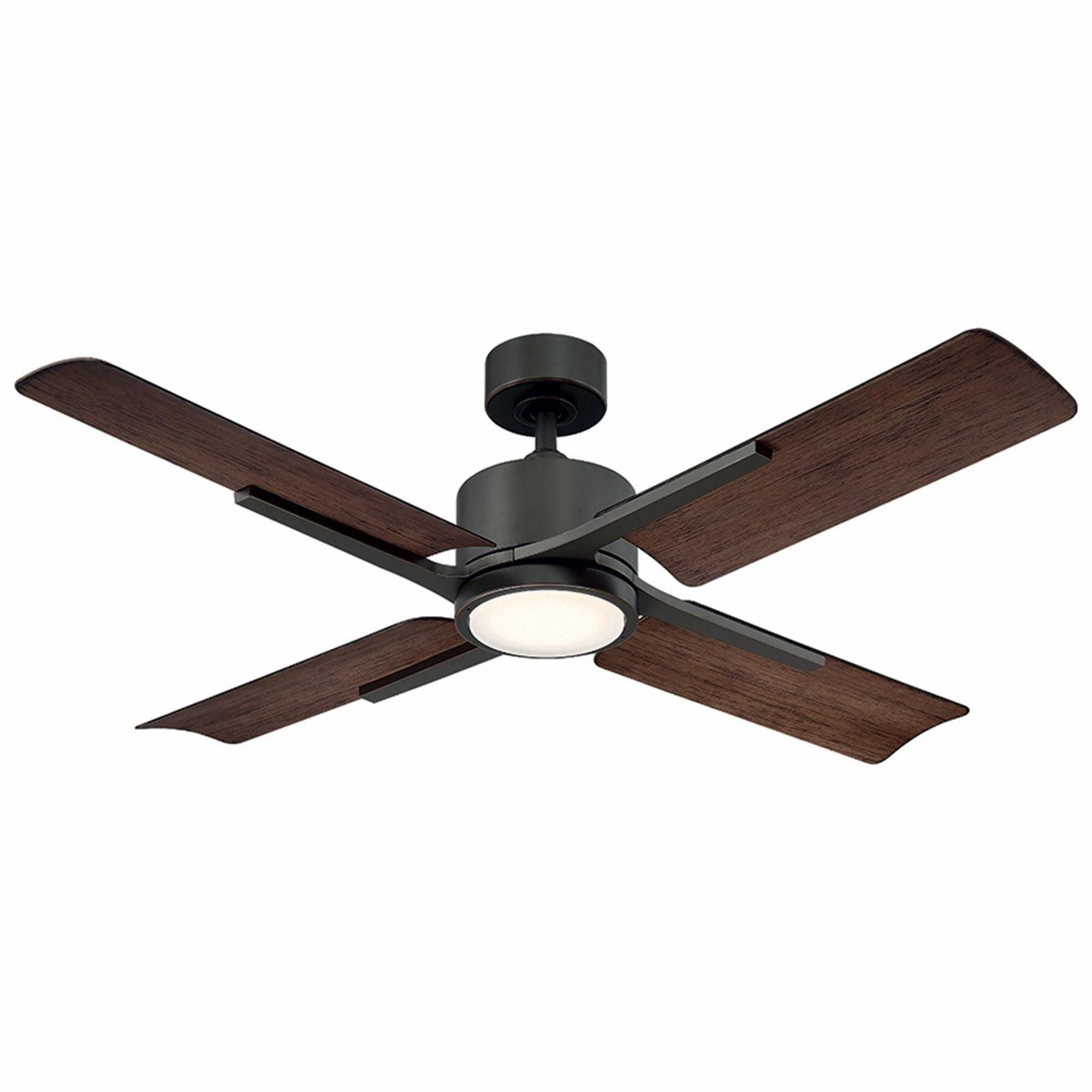 Cervantes Indoor/Outdoor 4-Blade 56" Smart Ceiling Fan with LED Light Kit and Remote Control