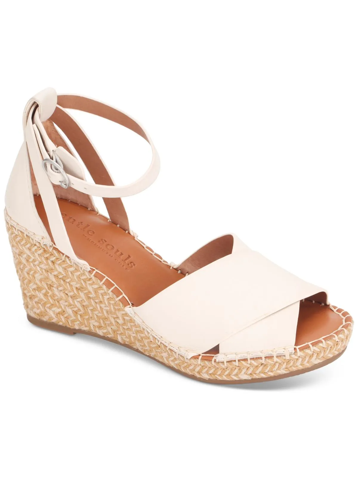 Charli Womens Leather Sandal Wedge Heels