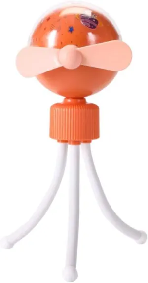 CHAW Personal Handheld Stroller Fan with Flexible Tripod, Octopus Fan with Starry Sky Projection Light and Mobile Phone Holder Function for Office Room Car Traveling Octopus-shaped decorative fan