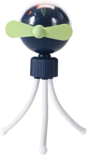 CHAW Personal Handheld Stroller Fan with Flexible Tripod, Octopus Fan with Starry Sky Projection Light and Mobile Phone Holder Function for Office Room Car Traveling Octopus-shaped decorative fan