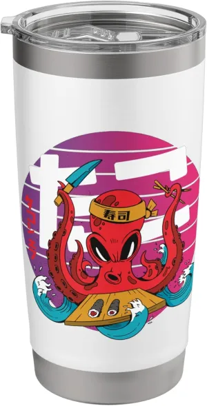 Chopsticks Stainless Steel Insulated Tumbler Octopus-shaped decorative fan