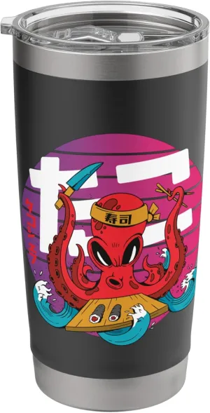 Chopsticks Stainless Steel Insulated Tumbler Octopus-shaped decorative fan