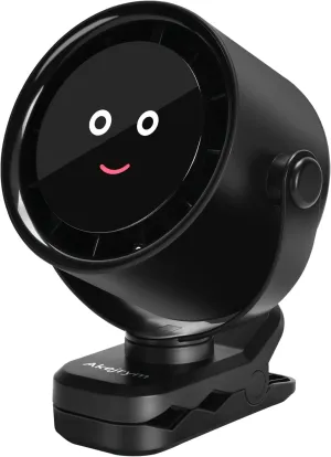 Clip on Fan for Bed, Portable Fan for Travel, 360 Rotate Battery Operated Personal Fan, Air Turbo Tech & Digital display, stroller fan with 5 Speeds, For Home Office Stroller Camping - Black Octopus-shaped decorative fan