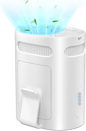 Clip On Fan for Shirt Belt Pants-Portable Waist Fan,Tiny Personal Fans Rechargeable Battery Powered Air Conditioner,White Powerful Soundless Body Fans Under Clothes for Outdoor Camping Walking Travel Waist-mounted portable fan for outdoor use