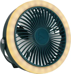 Coghlan's Camping Fan with LED Ring Light Portable Cordless Rechargeable USB-C Battery Fan with Hanging Hook for Tents, Car, RV, Emergency, Travel, Hiking 2-in-1 camping light and fan combo