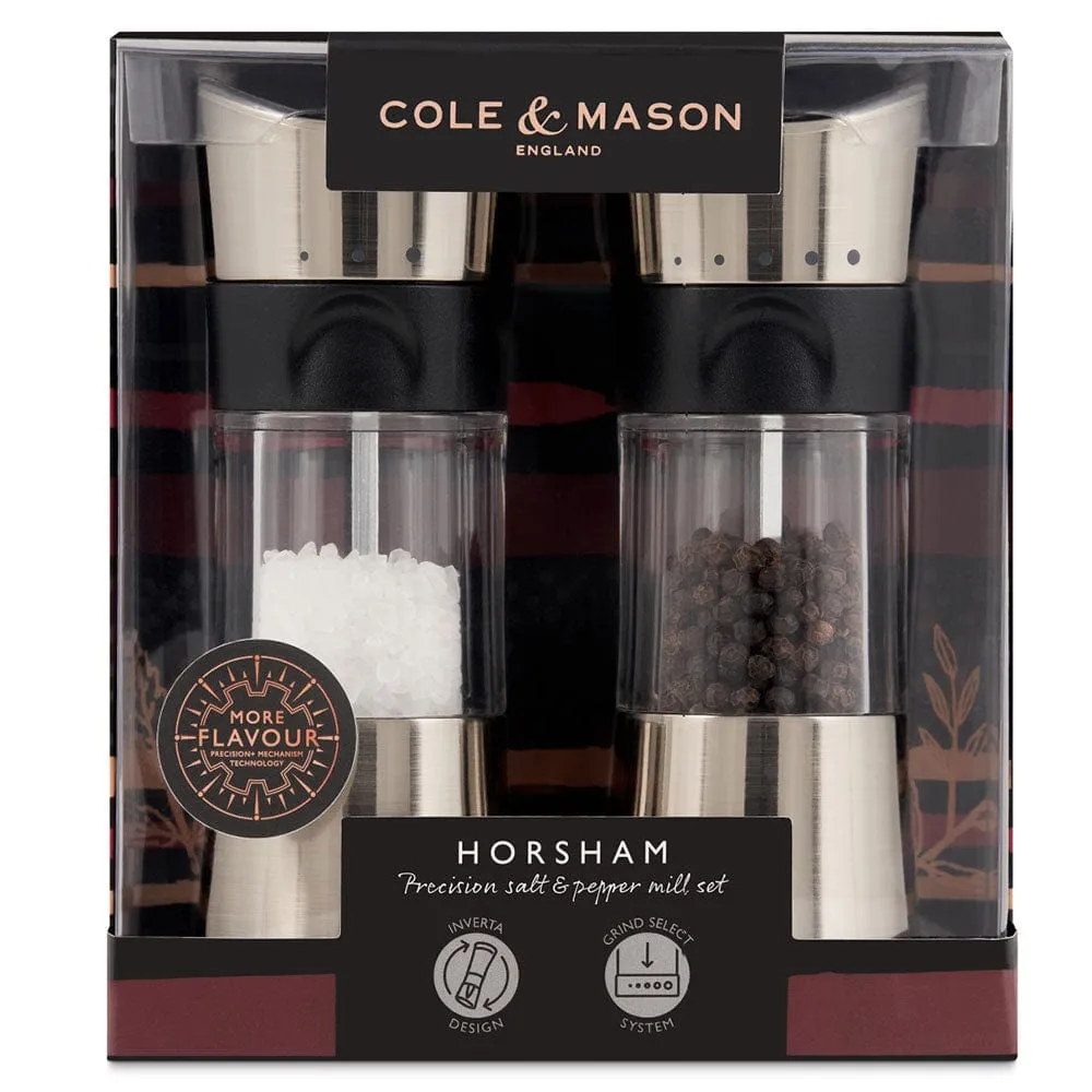 Cole & Mason Horsham Salt & Pepper Set, Chrome