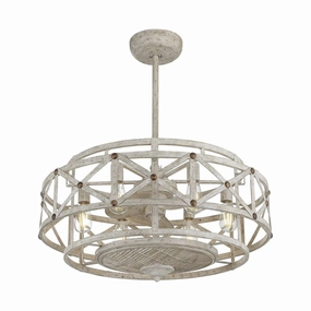 Colonade 6-Light Fan D'Lier ceiling fans with integrated LED lighting