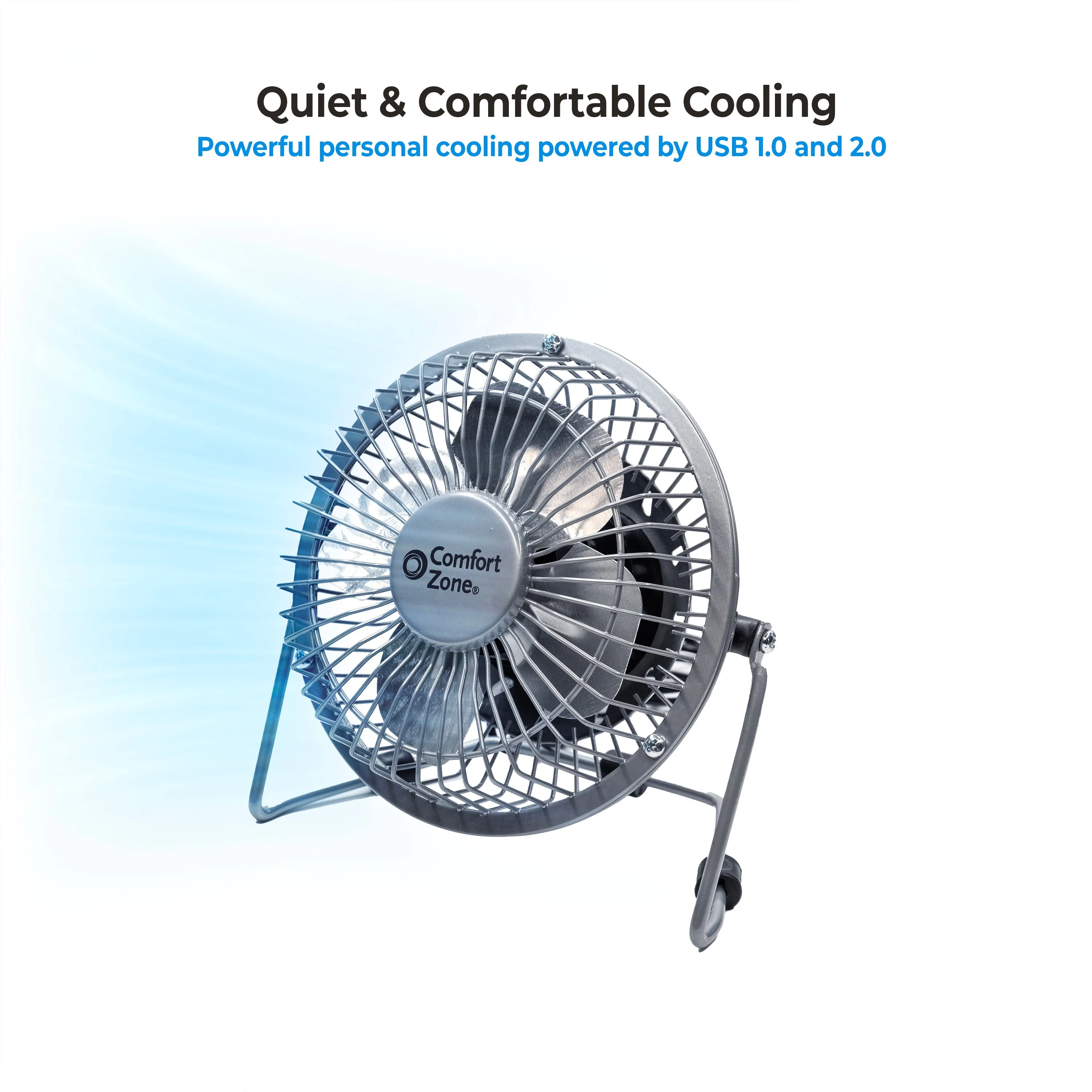 Comfort Zone 4" 1-Speed Desktop Fan