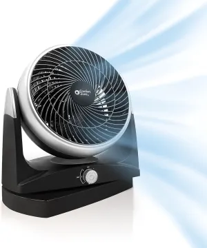 Comfort Zone Oscillating Desk Fan with 180-Degree Adjustable Tilt, 8 inch, 3 Speed, Quiet, Table Fan, Electric, Durable, Ideal for Home, Bedroom & Office, CZHV81TBK Desktop fan with humidification feature