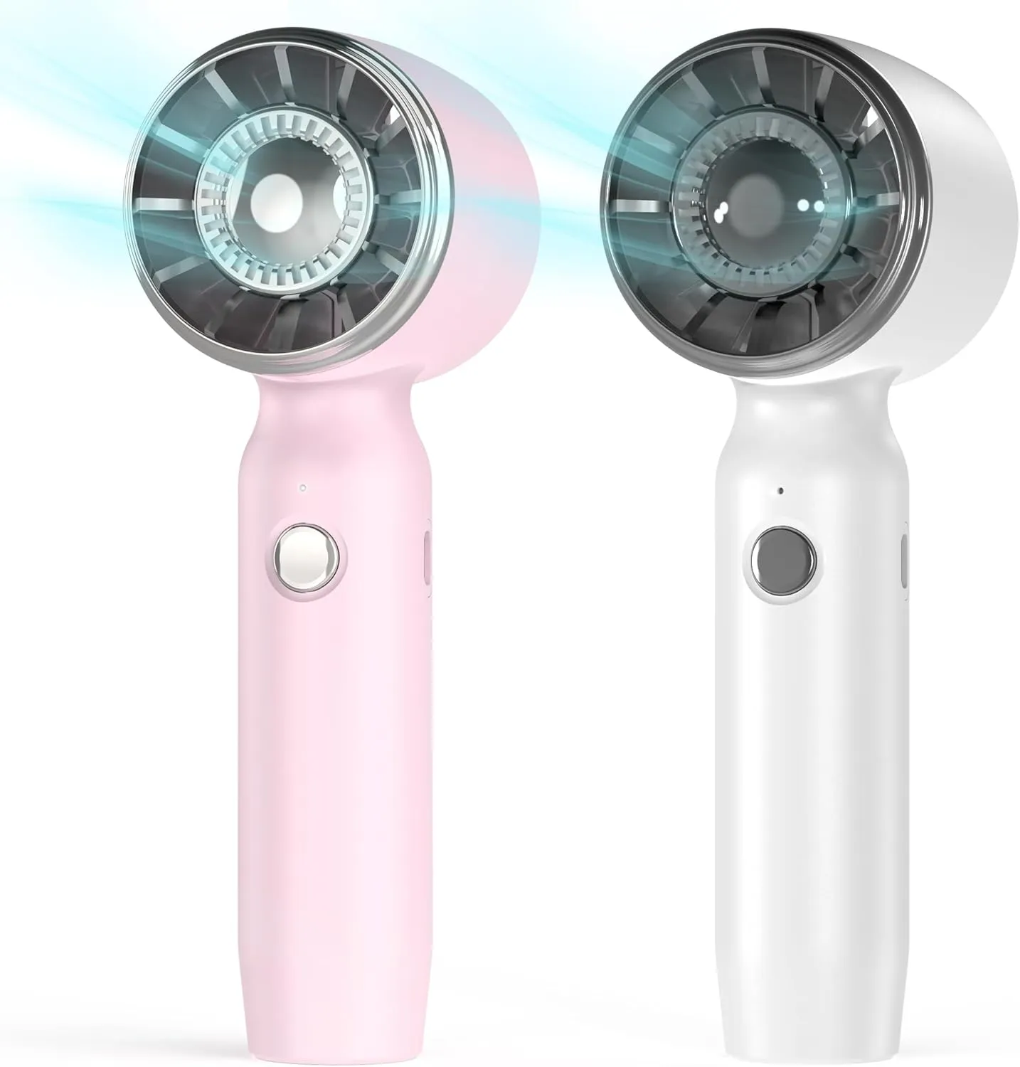COMLIFE Handheld Mini Fan, 2 PACK Portable Turbo Fan, Recharged Battery Operated Personal Small Pocket Fan with 3 Speed for Women Men Girls Kids Indoor Outdoor Travel Makeup Mini handheld fan for personal cooling