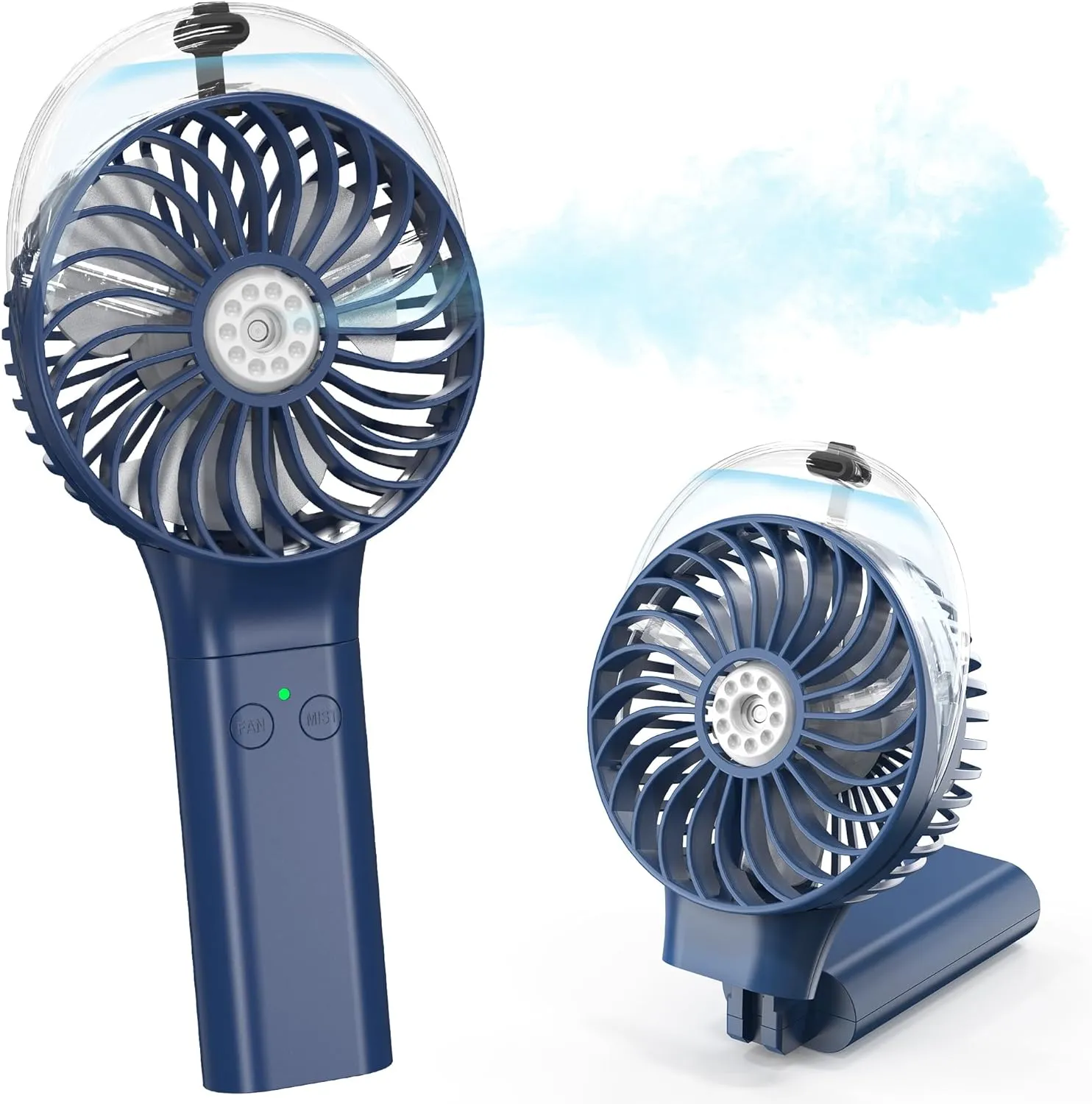 COMLIFE Portable Handheld Misting Fan, 3000mAh Rechargeable Battery Operated, 180 Foldable, Mini Personal Fan with Water Sprayer for Travel, Makeup, Home, Office, Camping, Outdoors Mini handheld fan for personal cooling
