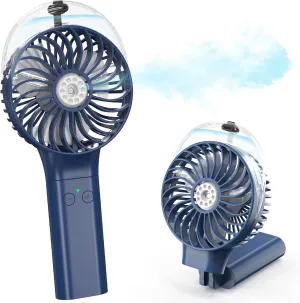 COMLIFE Portable Handheld Misting Fan, 3000mAh Rechargeable Battery Operated, 180 Foldable, Mini Personal Fan with Water Sprayer for Travel, Makeup, Home, Office, Camping, Outdoors Mini handheld fan for personal cooling
