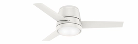 Commodus 44"Ceiling Fan Fresh White hugger fans for rooms with low ceilings