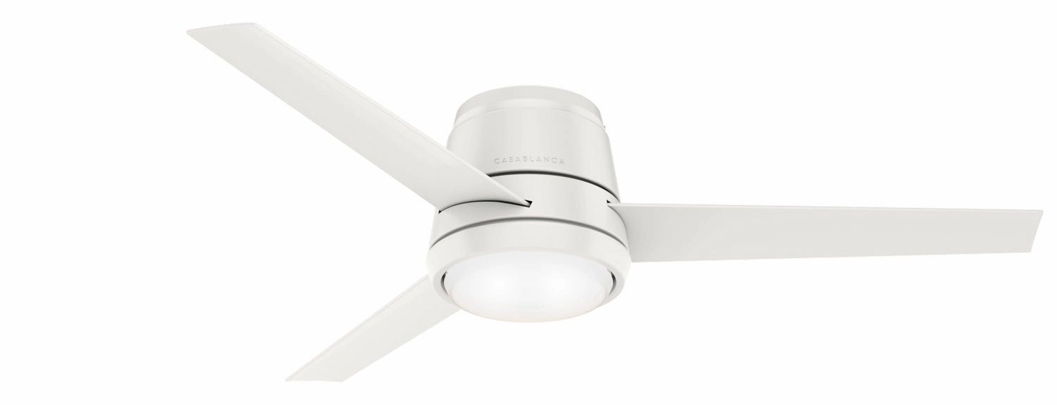 Commodus 54"Ceiling Fan Fresh White hugger fans for rooms with low ceilings