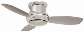 Concept Ii 44" Led 44"Ceiling Fan Polished Nickel quiet and compact hugger fans