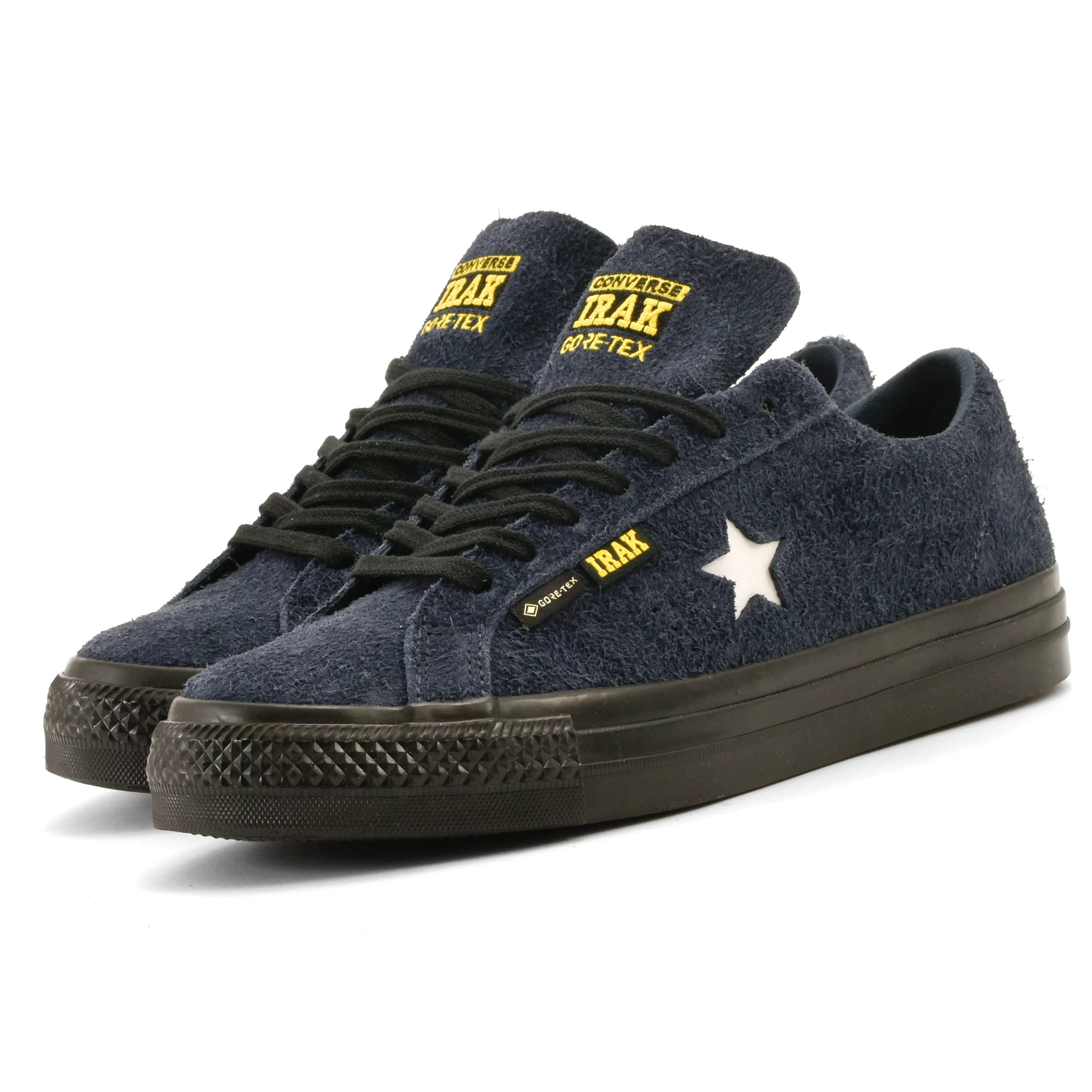 Cons - Converse x IRAK NYC One Star Pro OX (Navy/Black/Vibrant Yellow) Converse Shoes