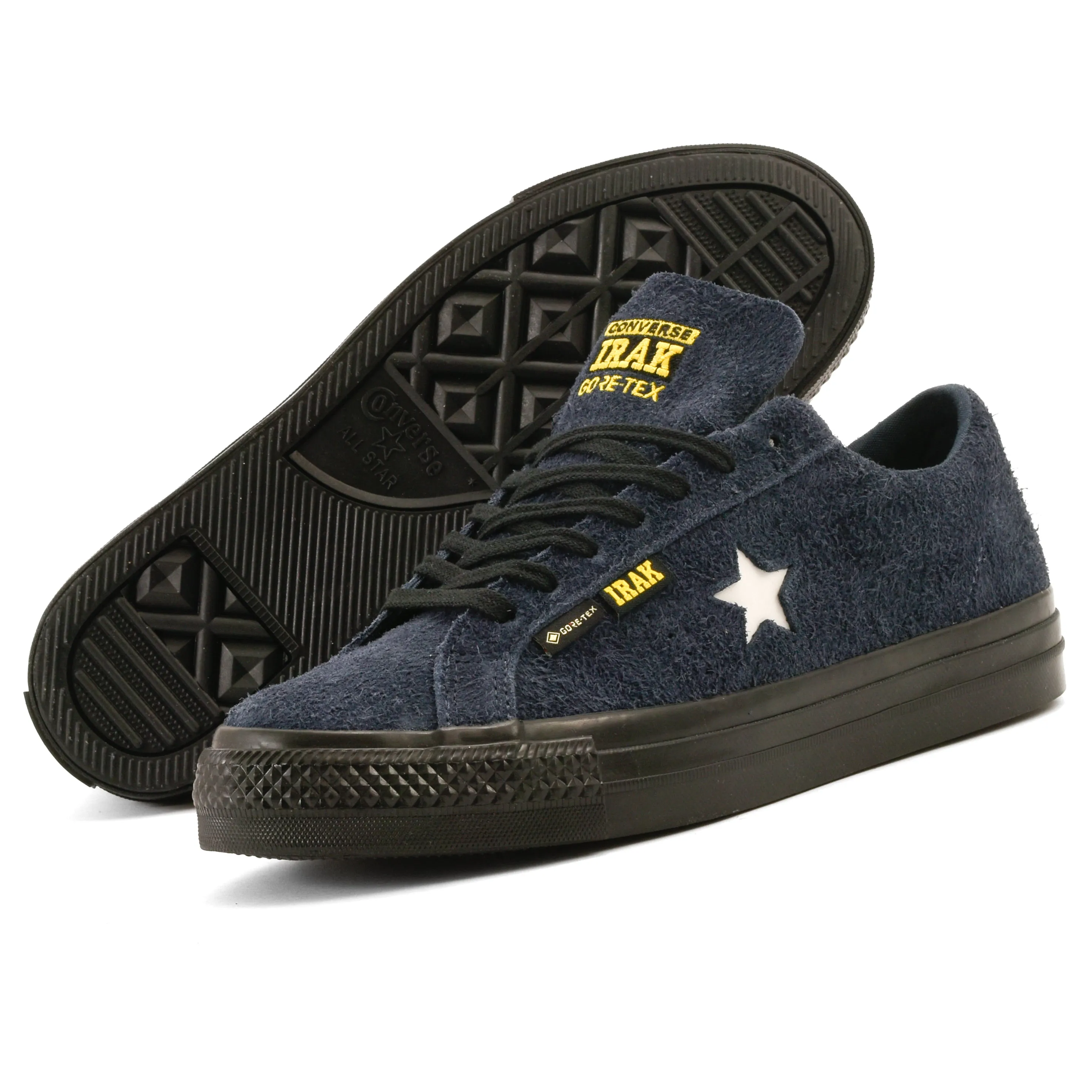 Cons - Converse x IRAK NYC One Star Pro OX (Navy/Black/Vibrant Yellow) Converse Shoes