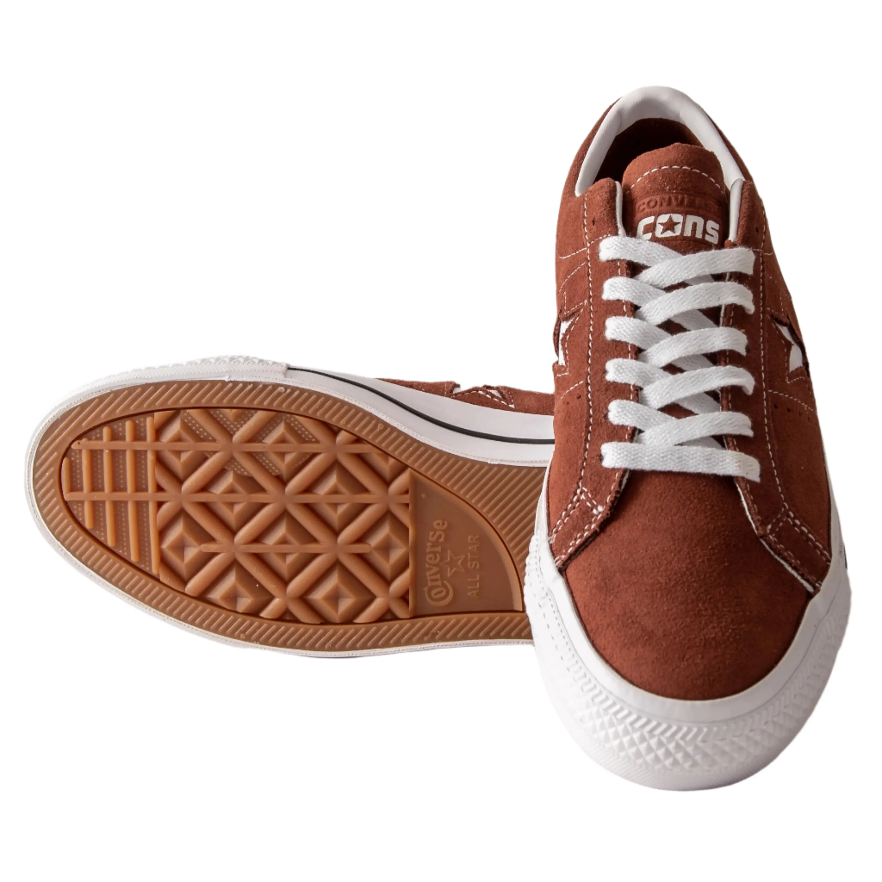 Cons - One Star Pro OX (Red Oak/White/Black) Converse Shoes