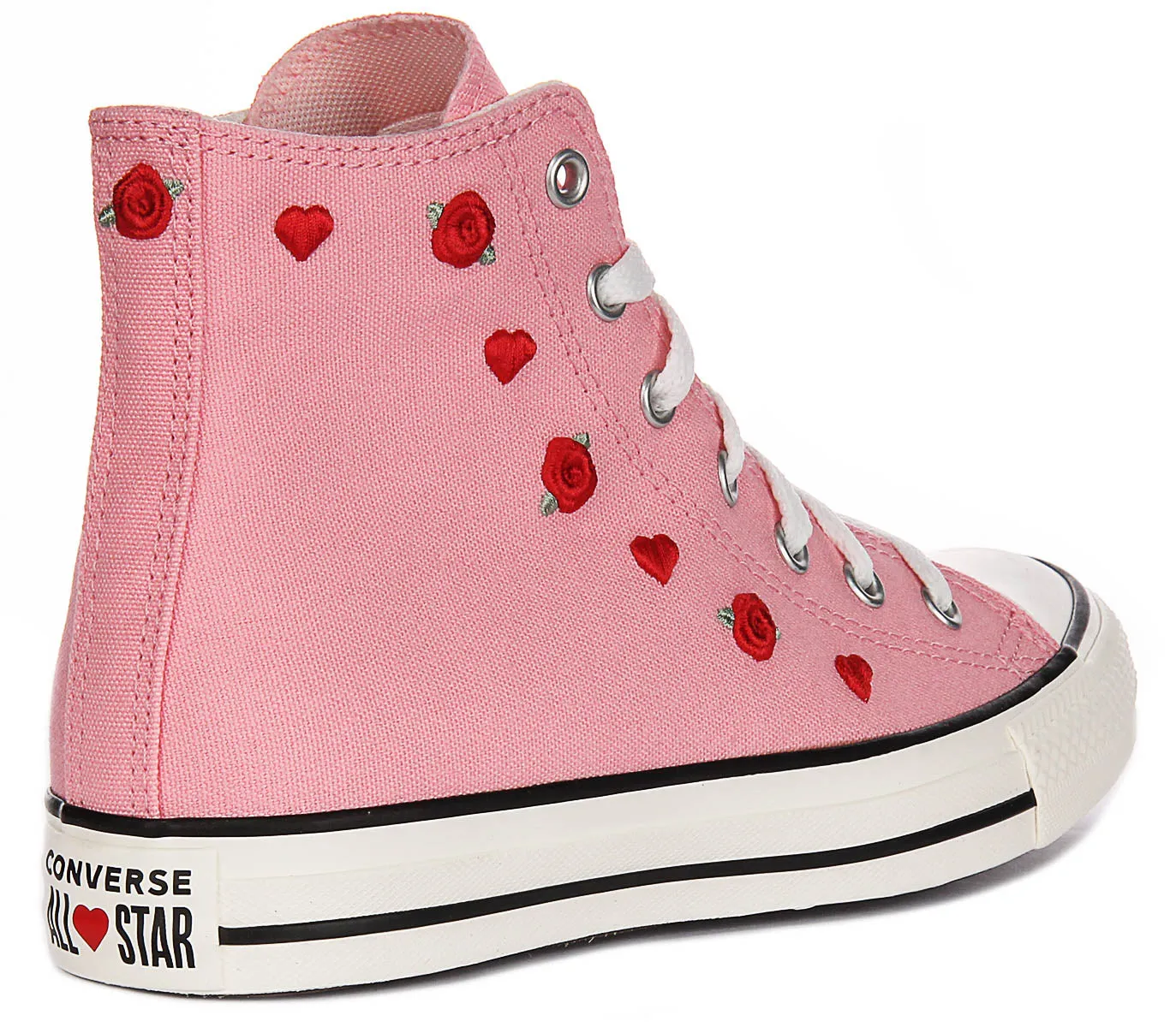 Converse All Star A12624C Heart & Roses In Pink For Junior Shoes Converse