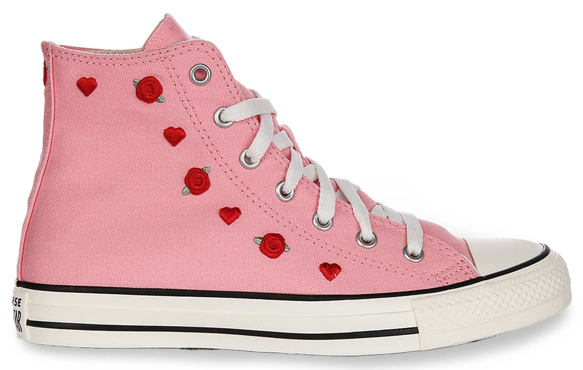 Converse All Star A12624C Heart & Roses In Pink For Junior Shoes Converse