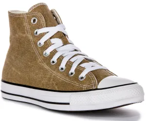 Converse All Star Hi A07456C In Light Brown Washed Shoes Converse