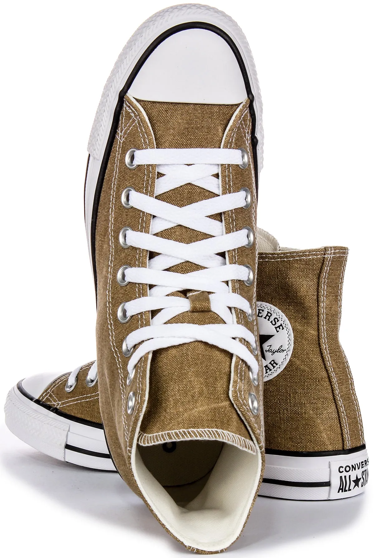 Converse All Star Hi A07456C In Light Brown Washed Shoes Converse