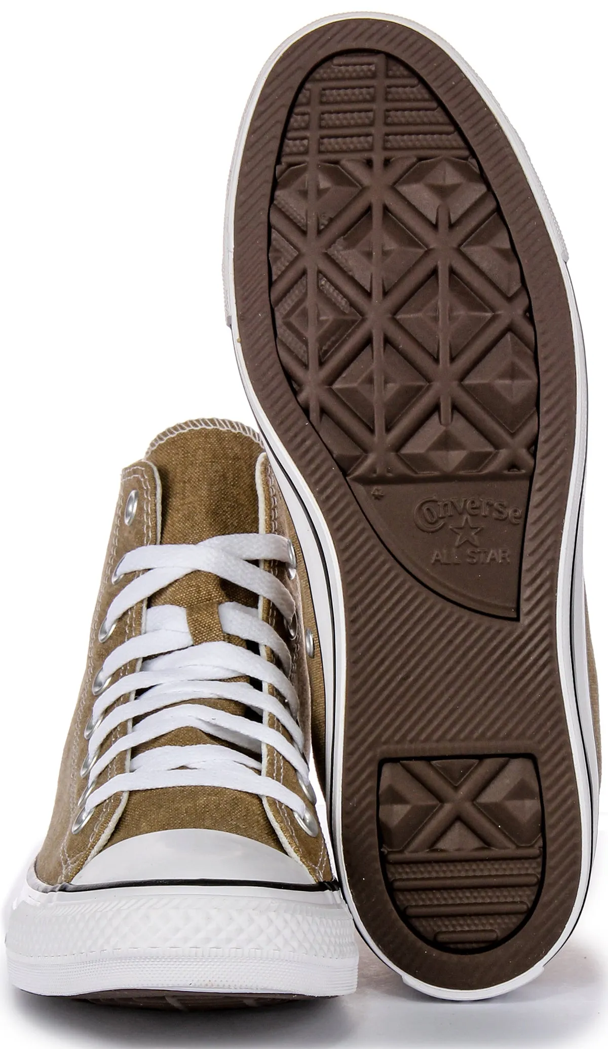 Converse All Star Hi A07456C In Light Brown Washed Shoes Converse