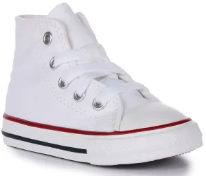 Converse All Star High 7J253C In White For Infants Shoes Converse