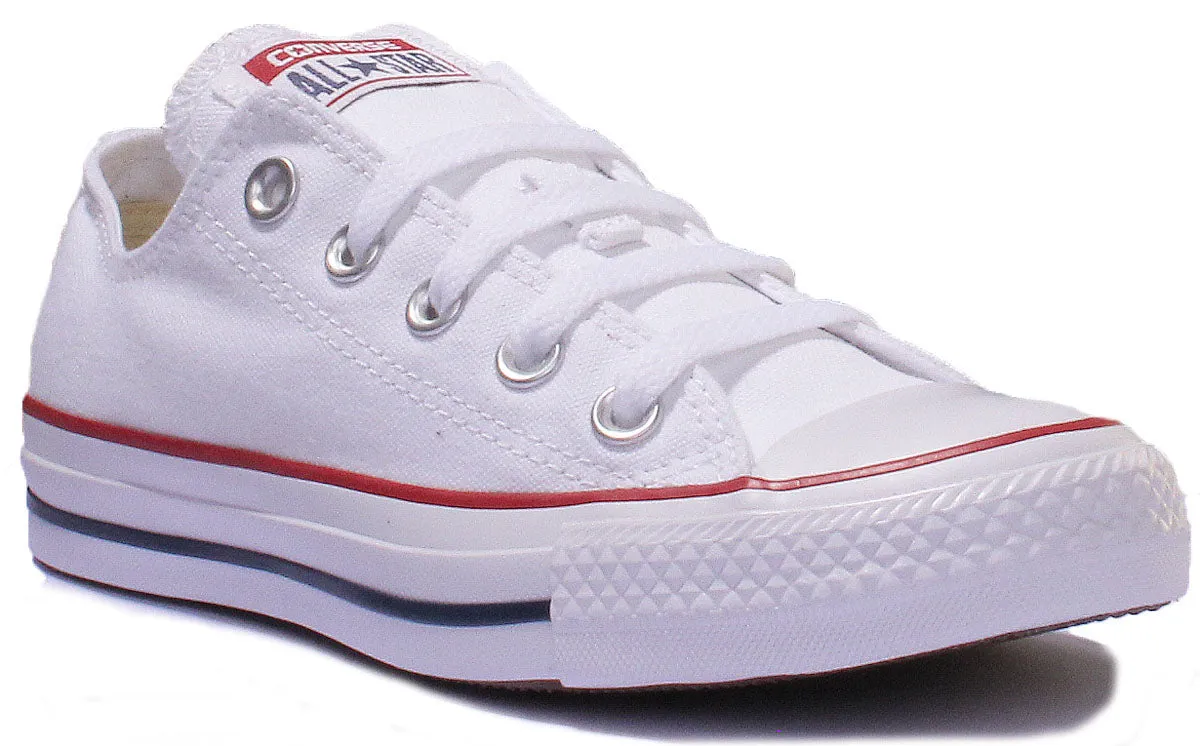 Converse All Star Low Trainer In White Canvas Shoes Converse